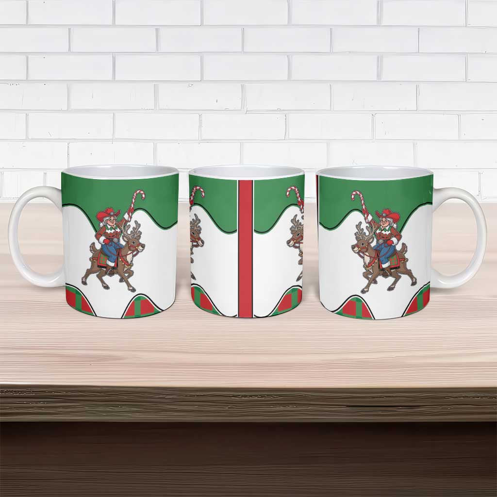 Western Yoke Ceramic Mug Mrs Claus Cowgirl Style - Wonder Print Shop