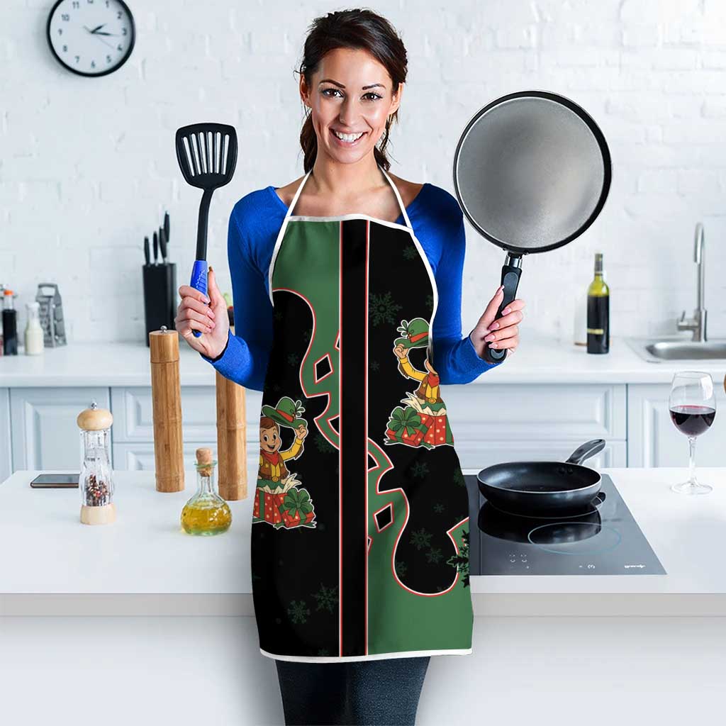 Western Yoke Apron Elves Cowboy Style - Wonder Print Shop