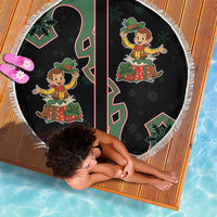 Western Yoke Beach Blanket Elves Cowboy Style - Wonder Print Shop