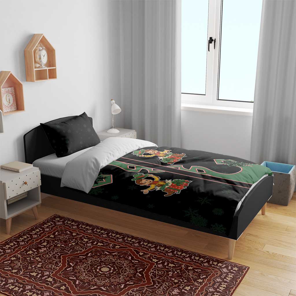 Western Yoke Bedding Set Elves Cowboy Style - Wonder Print Shop