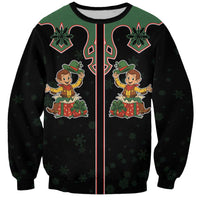 Western Yoke Sweatshirt Elves Cowboy Style - Wonder Print Shop