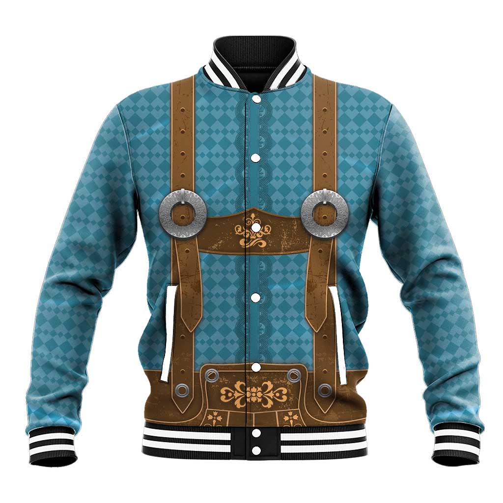 Oktoberfest Baseball Jacket Lederhosen Retro Style - Wonder Print Shop