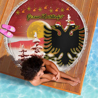 Albania Christmas Beach Blanket Gezuar Krishtlindjet - Wonder Print Shop