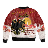Personalized Albania Christmas Bomber Jacket Gezuar Krishtlindjet - Wonder Print Shop