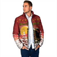 Personalized Albania Christmas Padded Jacket Gezuar Krishtlindjet - Wonder Print Shop