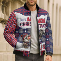 Personalized Have Ameri Christmas USA Bomber Puffer Jacket Such a Cute Baby Eagle Boop