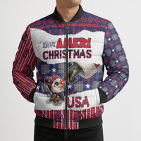 Personalized Have Ameri Christmas USA Bomber Puffer Jacket Such a Cute Baby Eagle Boop