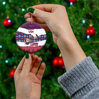 Personalized Have Ameri Christmas USA Ceramic Ornament Such a Cute Baby Eagle Boop