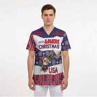 Personalized Have Ameri Christmas USA Scrub Top Such a Cute Baby Eagle Boop