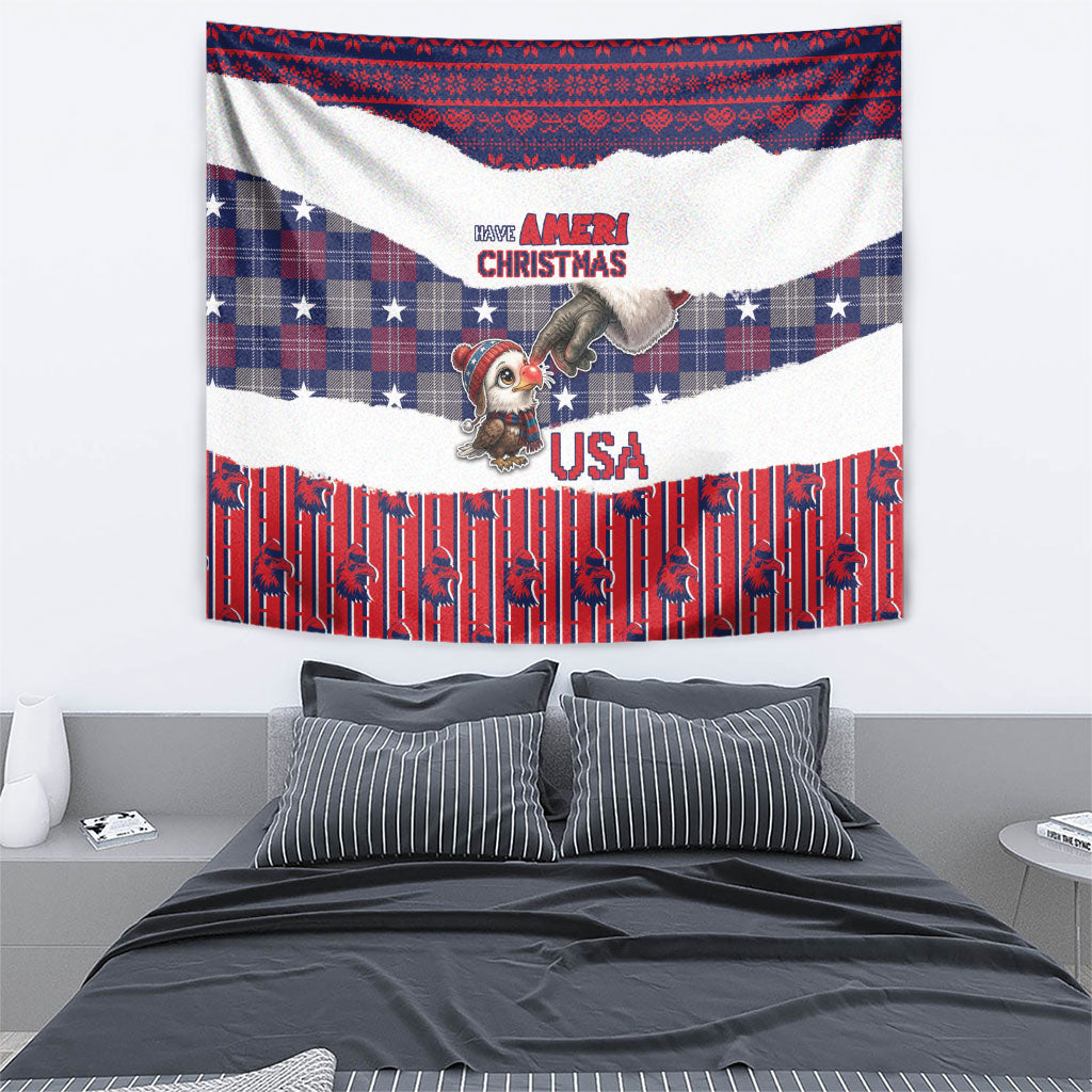 Have Ameri Christmas USA Tapestry Such a Cute Baby Eagle Boop
