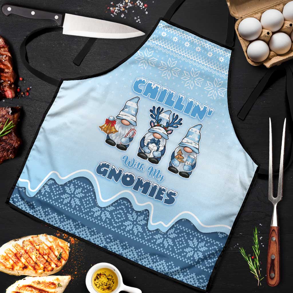 Chillin With My Gnomies Apron Merry Christmas - Wonder Print Shop