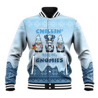 Chillin With My Gnomies Baseball Jacket Merry Christmas - Wonder Print Shop