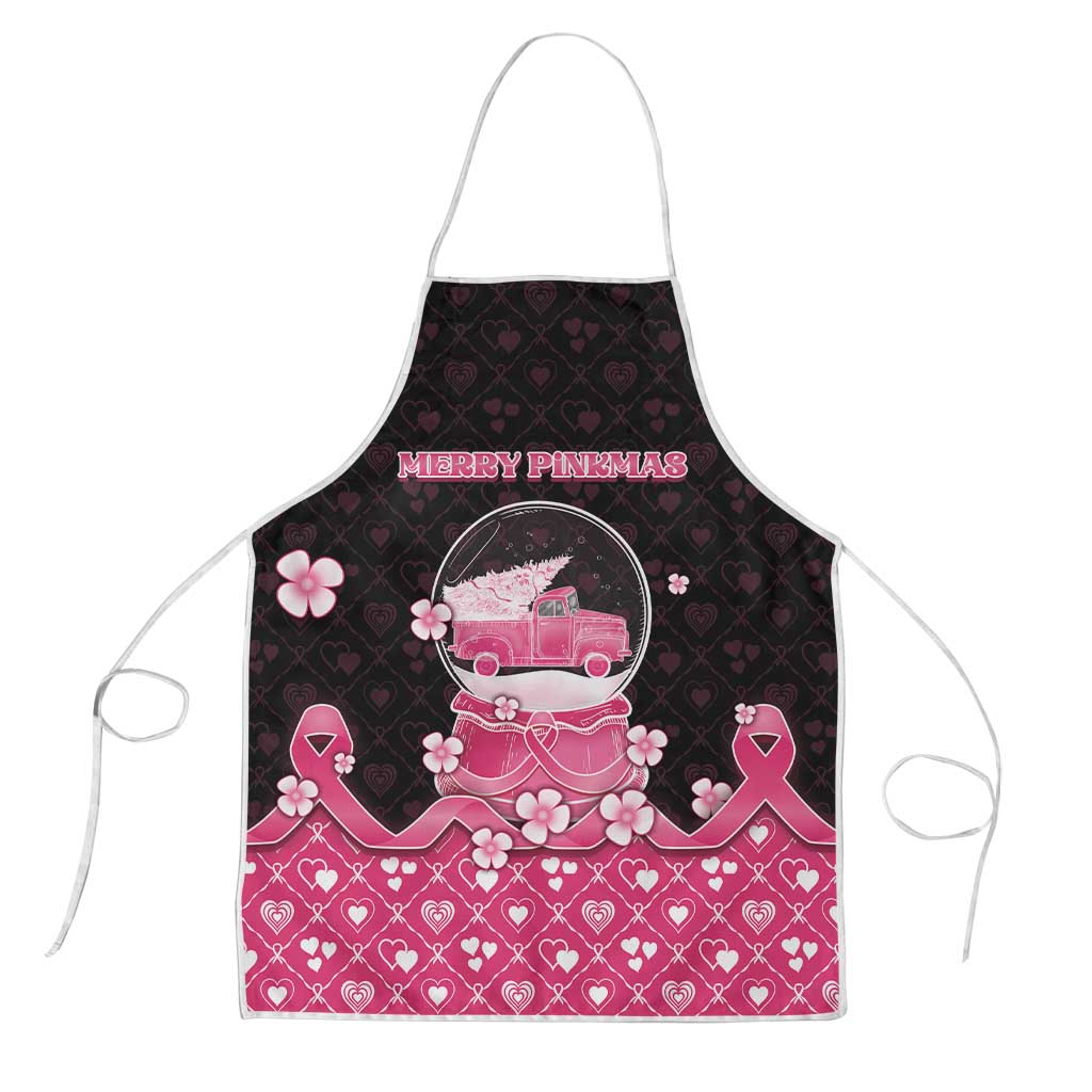 Breast Cancer Christmas Apron Merry Pinkmas - Wonder Print Shop