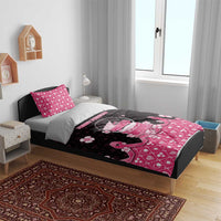 Breast Cancer Christmas Bedding Set Merry Pinkmas - Wonder Print Shop
