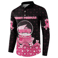 Breast Cancer Christmas Button Sweatshirt Merry Pinkmas - Wonder Print Shop