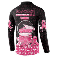 Breast Cancer Christmas Button Sweatshirt Merry Pinkmas - Wonder Print Shop
