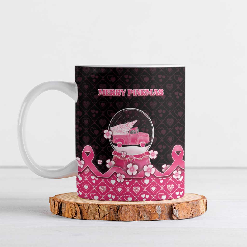 Breast Cancer Christmas Ceramic Mug Merry Pinkmas - Wonder Print Shop