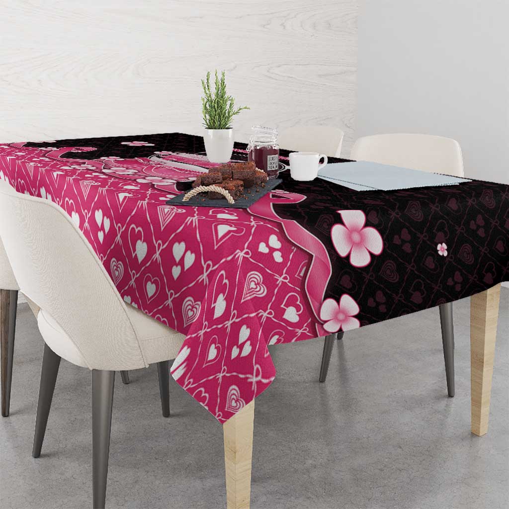 Breast Cancer Christmas Tablecloth Merry Pinkmas - Wonder Print Shop