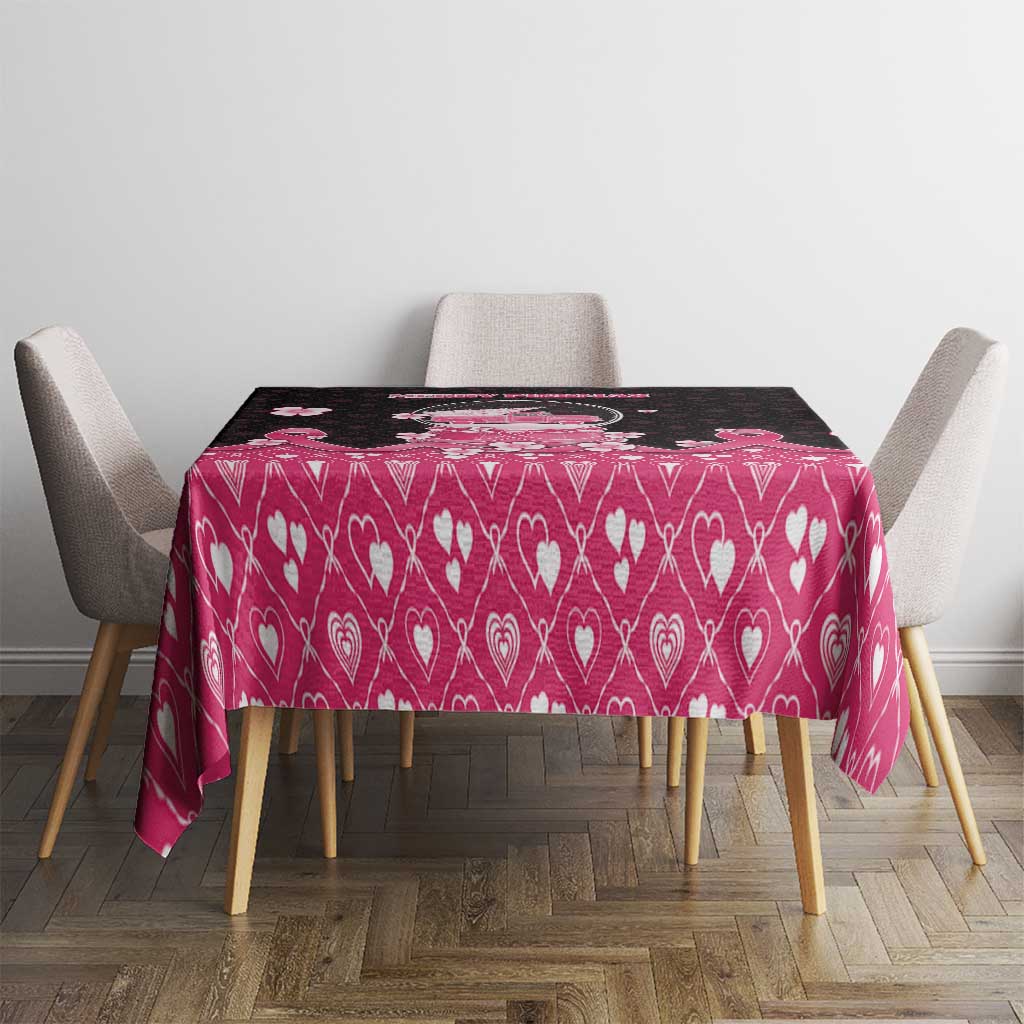 Breast Cancer Christmas Tablecloth Merry Pinkmas - Wonder Print Shop