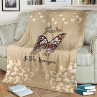 Butterfly Christmas Blanket Freedom Is For Everyone - Wonder Print Shop