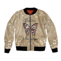 Butterfly Christmas Bomber Jacket Freedom Is For Everyone - Wonder Print Shop