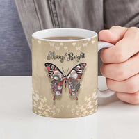 Butterfly Christmas Ceramic Mug Freedom Is For Everyone - Wonder Print Shop