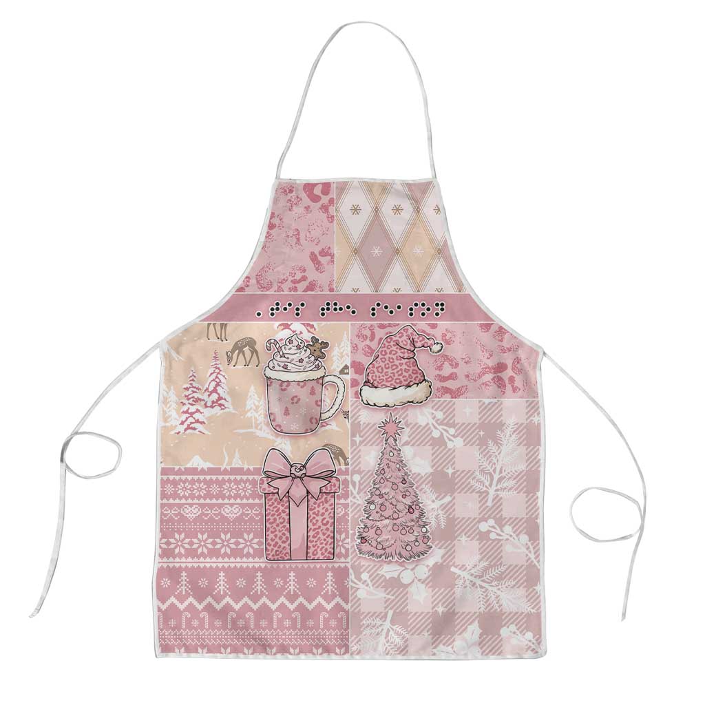 Braille Christmas Apron Tis The Season Patchwork Style - Wonder Print Shop