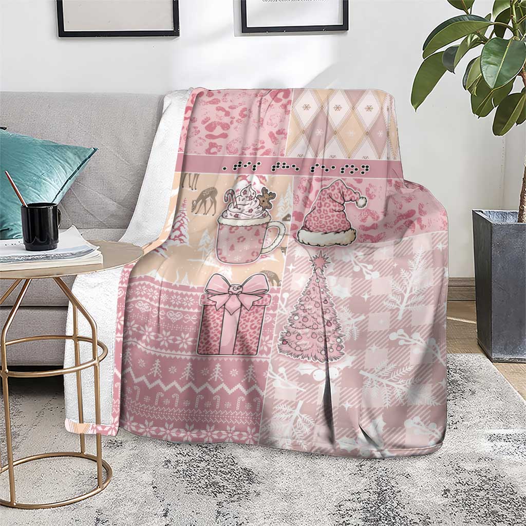 Braille Christmas Blanket Tis The Season Patchwork Style - Wonder Print Shop