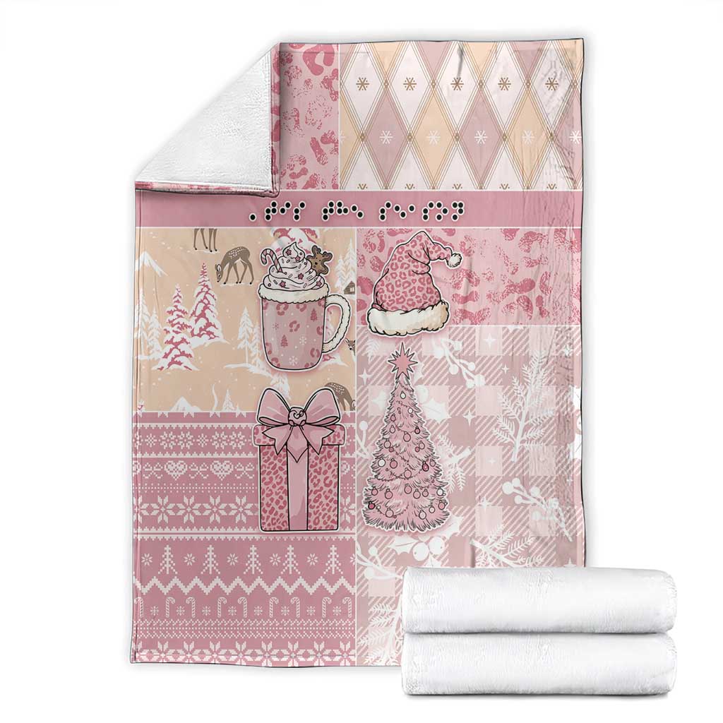 Braille Christmas Blanket Tis The Season Patchwork Style - Wonder Print Shop