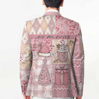 Braille Christmas Blazer Tis The Season Patchwork Style - Wonder Print Shop