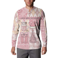 Braille Christmas Button Sweatshirt Tis The Season Patchwork Style - Wonder Print Shop