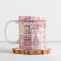 Braille Christmas Ceramic Mug Tis The Season Patchwork Style - Wonder Print Shop