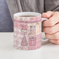 Braille Christmas Ceramic Mug Tis The Season Patchwork Style - Wonder Print Shop