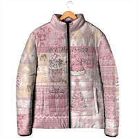 Braille Christmas Padded Jacket Tis The Season Patchwork Style - Wonder Print Shop