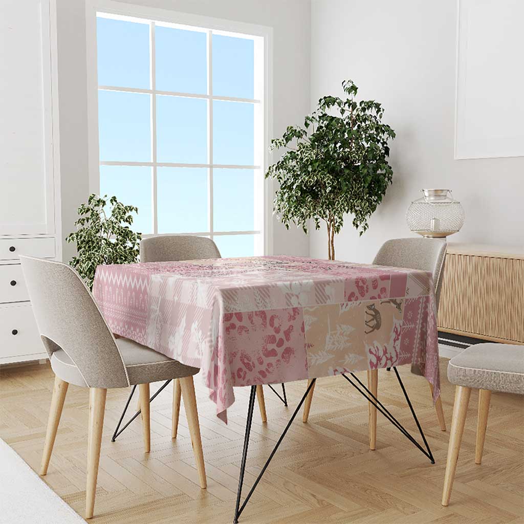 Braille Christmas Tablecloth Tis The Season Patchwork Style - Wonder Print Shop