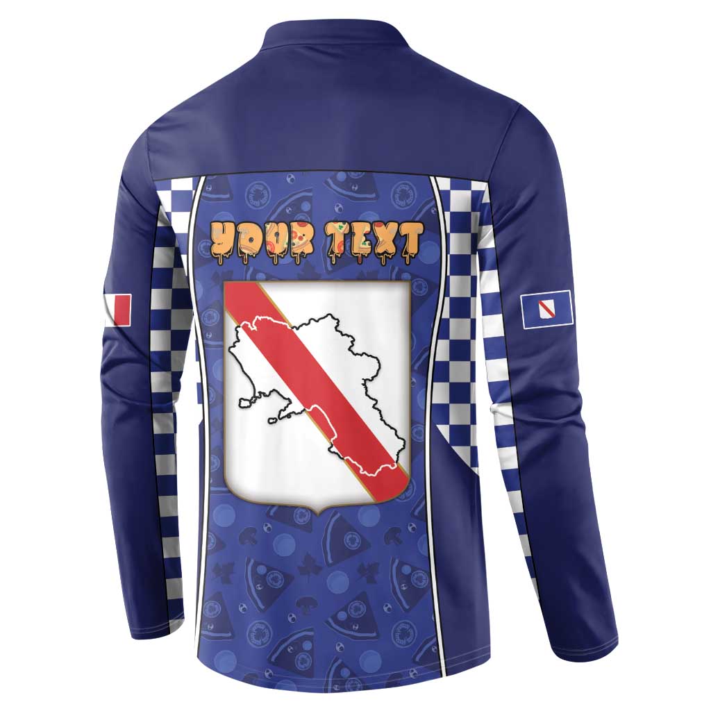 Personalized Italy Campania Button Sweatshirt Pizza Foodie Pride - Wonder Print Shop