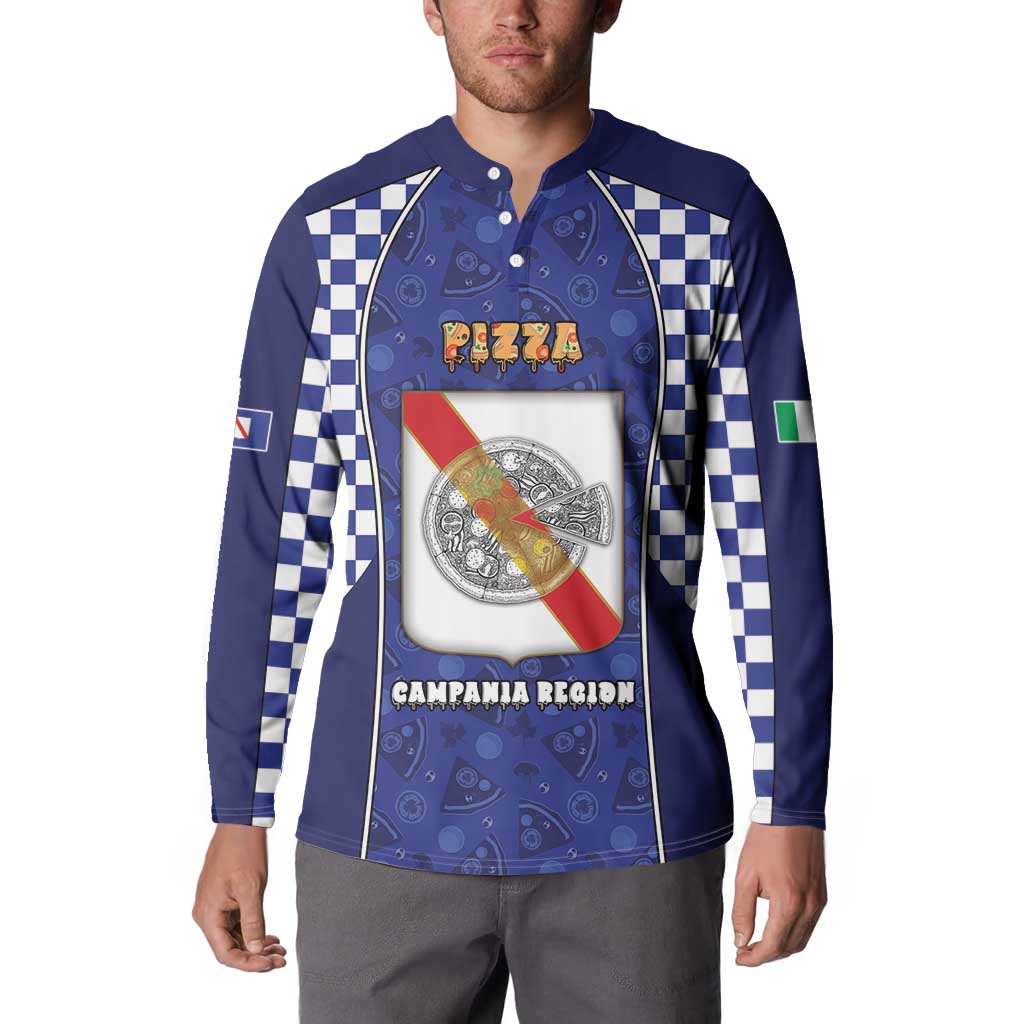 Personalized Italy Campania Button Sweatshirt Pizza Foodie Pride - Wonder Print Shop