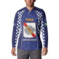 Personalized Italy Campania Button Sweatshirt Pizza Foodie Pride - Wonder Print Shop