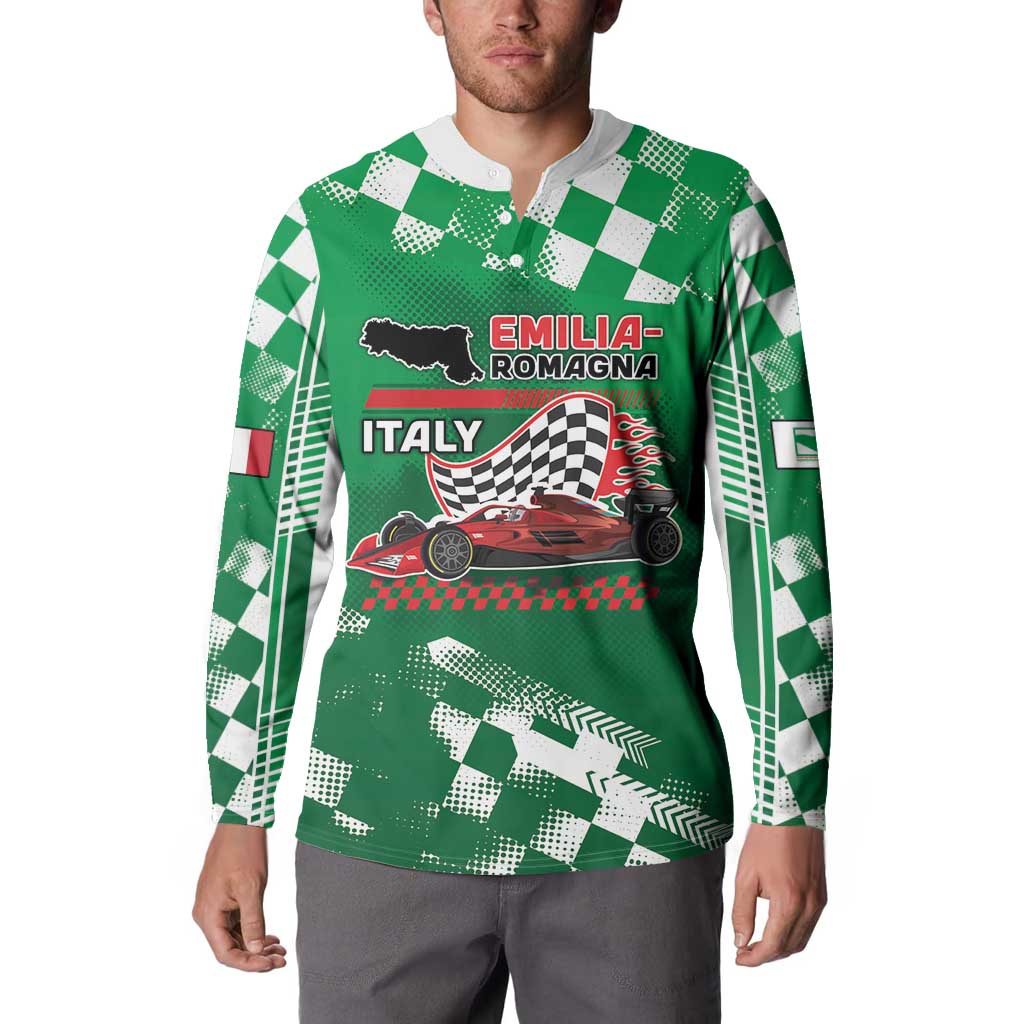 Custom Italy Emilia-Romagna Button Sweatshirt Italian Race Circuit - Wonder Print Shop