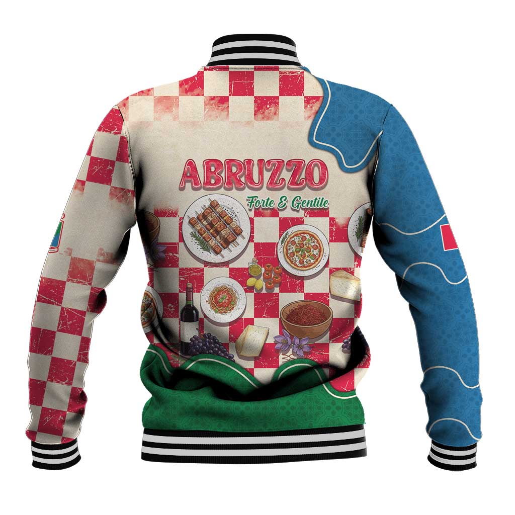 Italy Abruzzo Baseball Jacket Specialty Flavors Retro Style