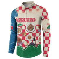 Italy Abruzzo Button Sweatshirt Specialty Flavors Retro Style