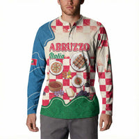 Italy Abruzzo Button Sweatshirt Specialty Flavors Retro Style