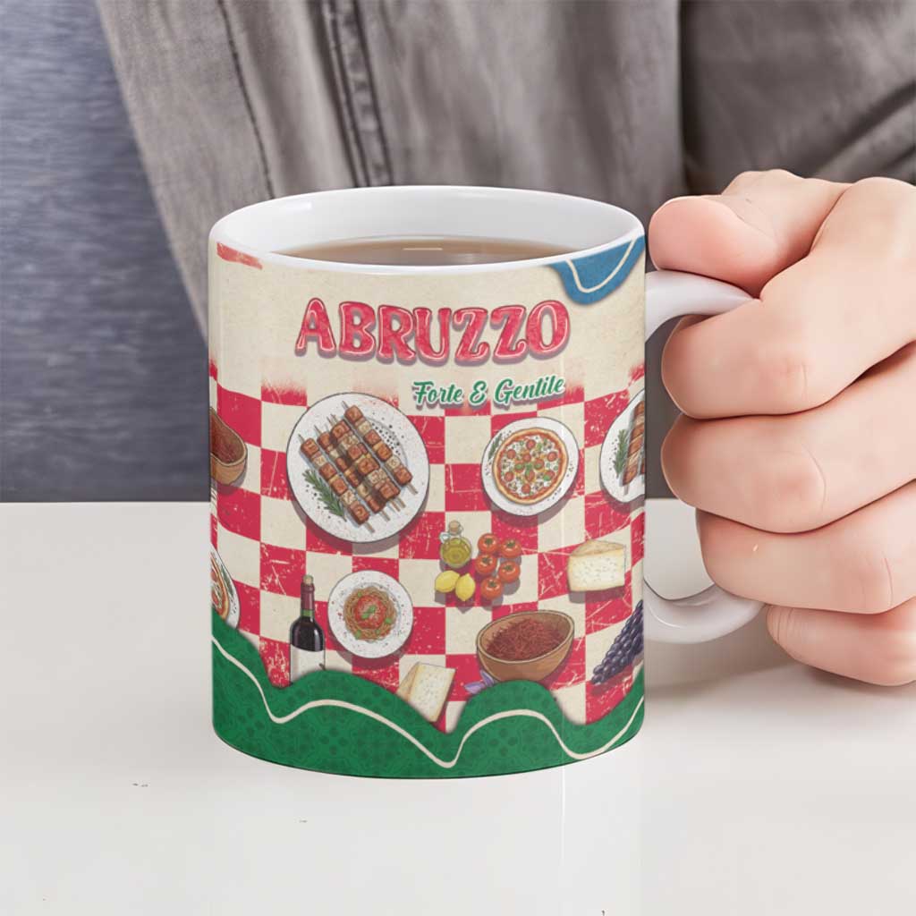 Italy Abruzzo Ceramic Mug Specialty Flavors Retro Style