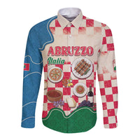 Italy Abruzzo Long Sleeve Button Shirt Specialty Flavors Retro Style