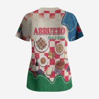Italy Abruzzo Scrub Top Specialty Flavors Retro Style
