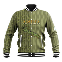 Personalized Italy Apulia Baseball Jacket Olive Garden Classic Style