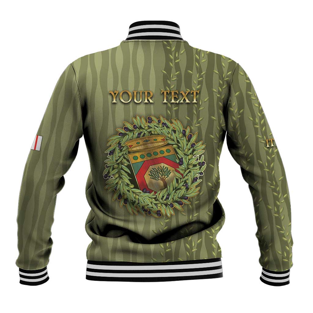Personalized Italy Apulia Baseball Jacket Olive Garden Classic Style