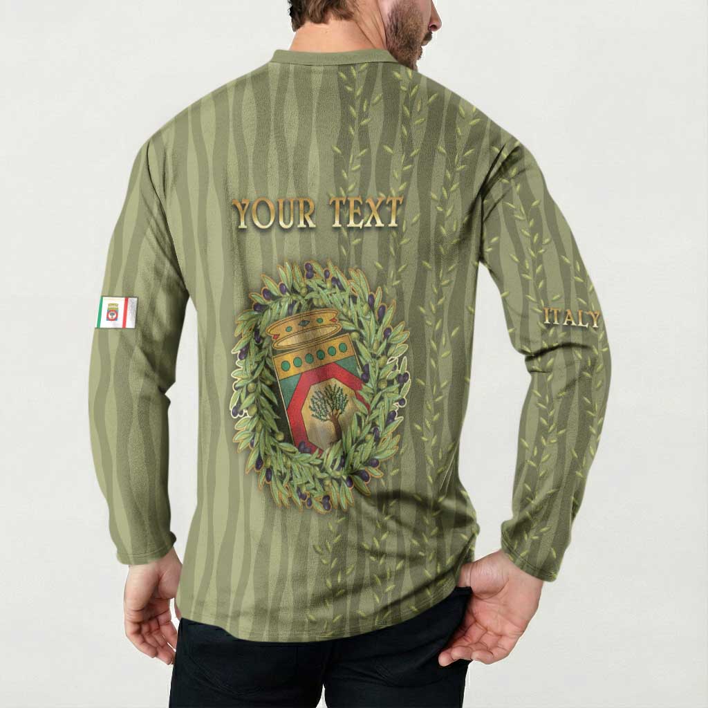 Personalized Italy Apulia Button Sweatshirt Olive Garden Classic Style