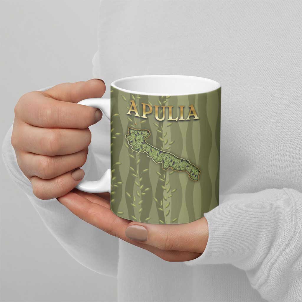 Personalized Italy Apulia Ceramic Mug Olive Garden Classic Style
