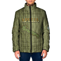 Personalized Italy Apulia Padded Jacket Olive Garden Classic Style